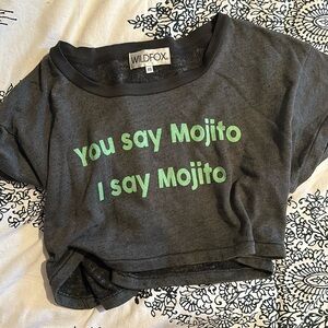 Wildfox Mojito cropped t shirt